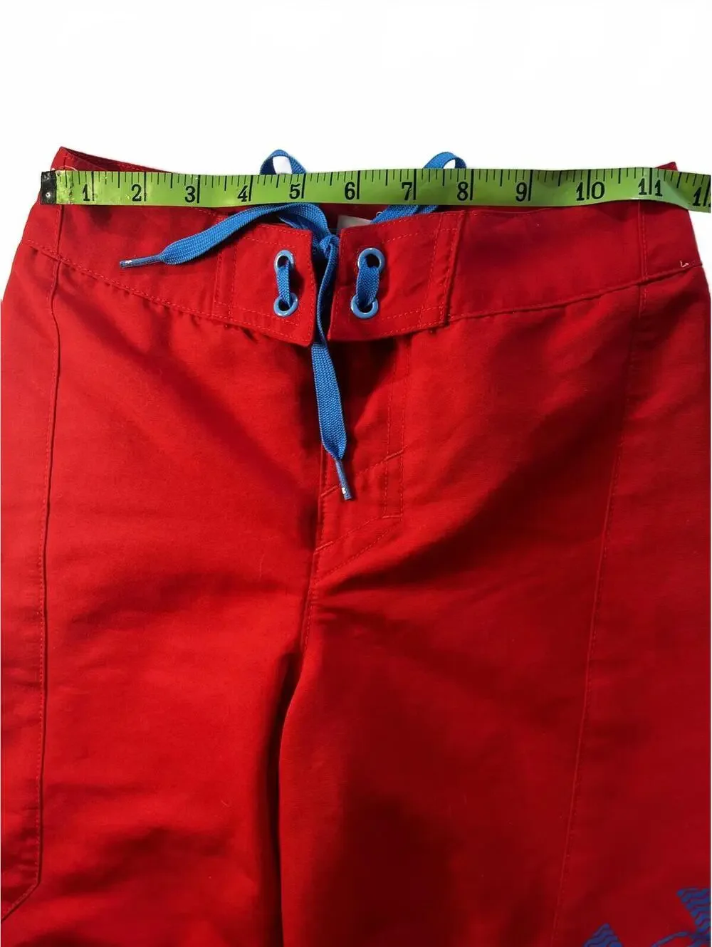 Under Armour Swim Board Shorts Red with Blue Drawstring & Logo Unlined Trunks
